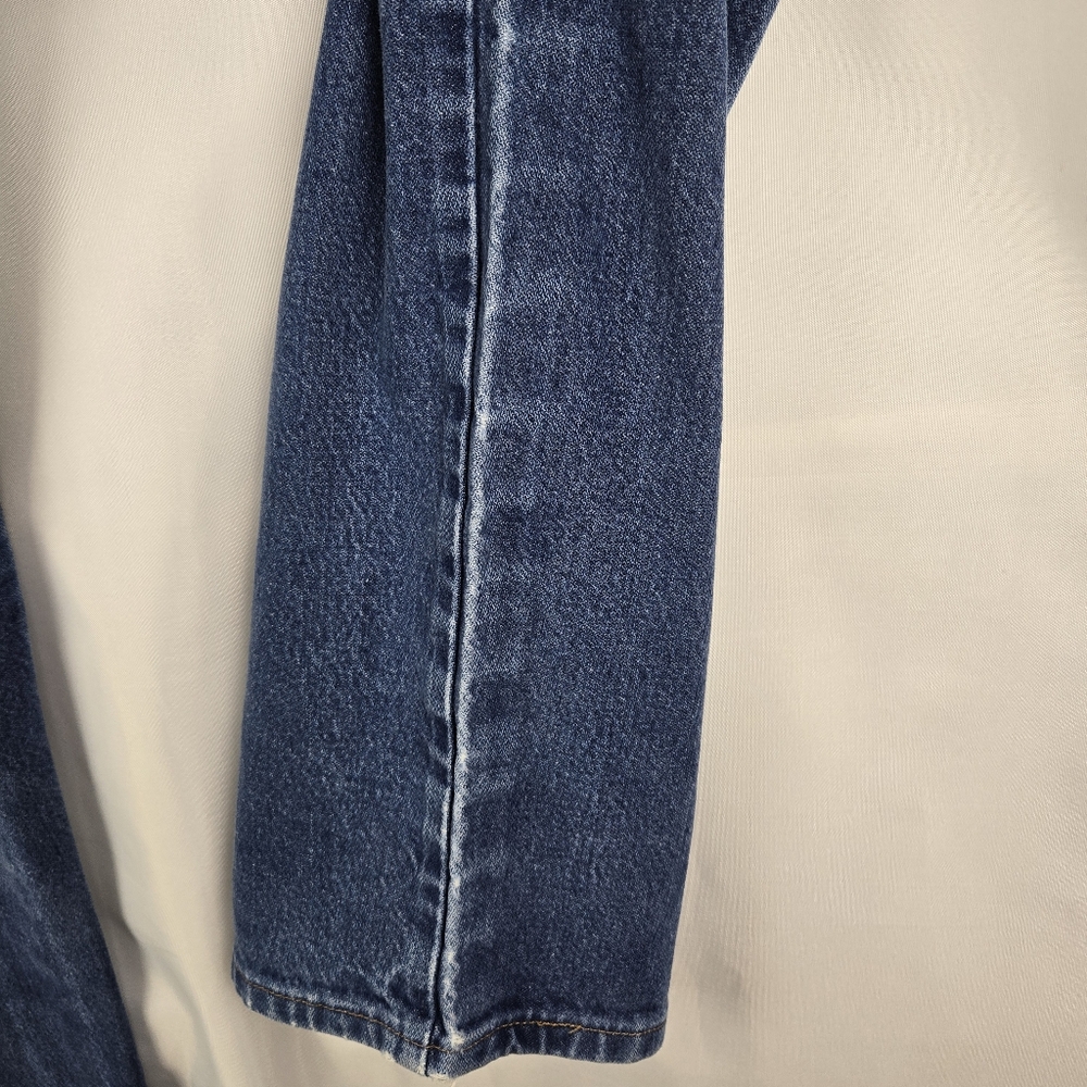 Vintage Wrangler Mens Straight Leg Blue Denim Jeans Size 35x34 - Picture 10 of 15